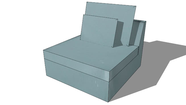 单人休闲椅扶手椅软椅沙发模型-编号171892 sketchup室内模型下载 第1张