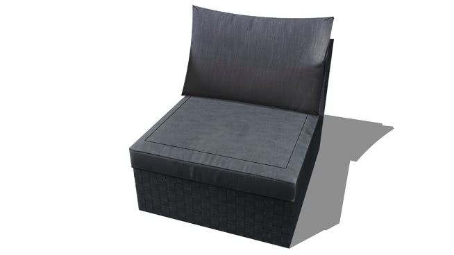 单人休闲椅扶手椅软椅沙发模型-编号171916 sketchup室内模型下载 第1张