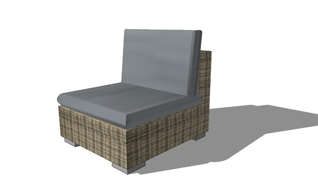 躺沙发灰色ST拉斐尔，室内模型 sketchup室内模型下载 第1张