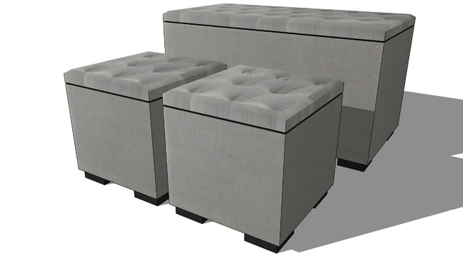 灰色盒子2+1， 室内模型 sketchup室内模型下载 第1张