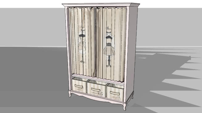 衣柜衣橱模型-编号173695 sketchup室内模型下载 第1张
