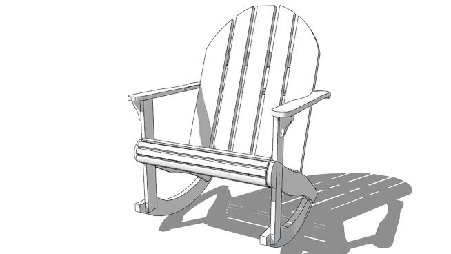 摇椅模型-编号174304 sketchup室内模型下载 第1张