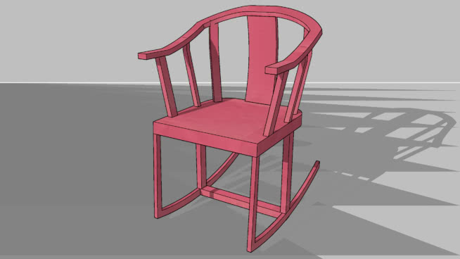 摇椅模型-编号174328 sketchup室内模型下载 第1张