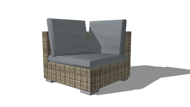 单人休闲椅扶手椅软椅沙发模型-编号174331 sketchup室内模型下载 第1张