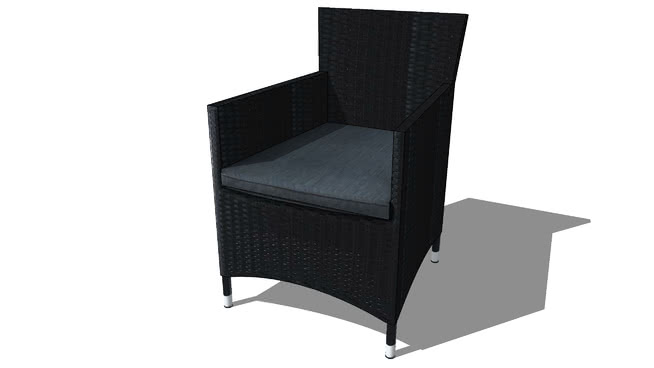 单人休闲椅扶手椅软椅沙发模型-编号174343 sketchup室内模型下载 第1张