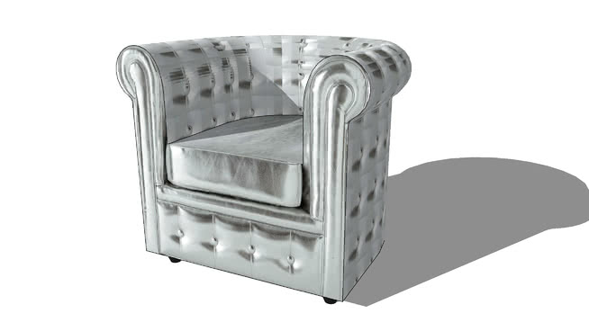 单人休闲椅扶手椅软椅沙发模型-编号174361 sketchup室内模型下载 第1张