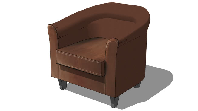 巴尔的摩休闲椅 sketchup室内模型下载 第1张