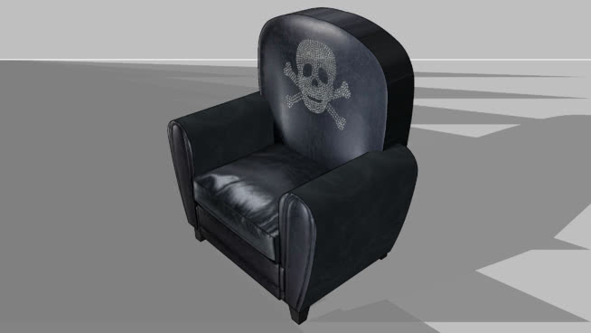 单人休闲椅扶手椅软椅沙发模型-编号174388 sketchup室内模型下载 第1张