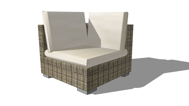 单人休闲椅扶手椅软椅沙发模型-编号174404 sketchup室内模型下载 第1张