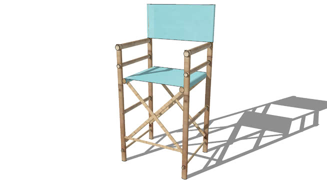 罗宾逊家酒吧椅，蓝色139708室内模型 sketchup室内模型下载 第1张