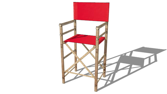 罗宾逊家酒吧椅，红色139711室内模型 sketchup室内模型下载 第1张