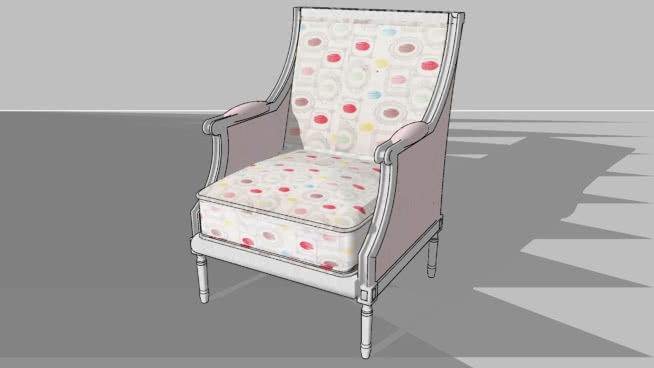 单人休闲椅扶手椅软椅沙发模型-编号174463 sketchup室内模型下载 第1张