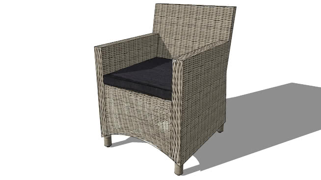 单人休闲椅扶手椅软椅沙发模型-编号174514 sketchup室内模型下载 第1张
