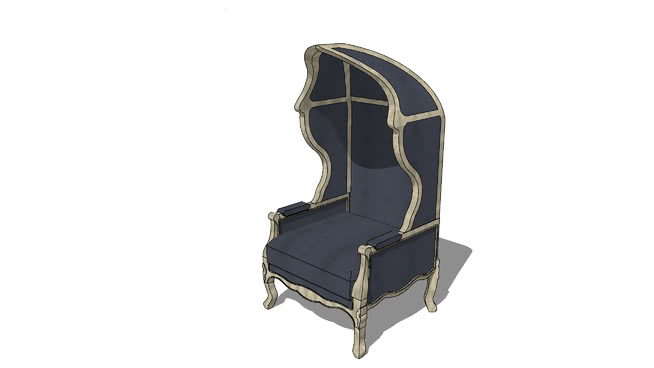 单人休闲椅扶手椅软椅沙发模型-编号174586 sketchup室内模型下载 第1张