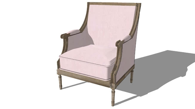 单人休闲椅扶手椅软椅沙发模型-编号174589 sketchup室内模型下载 第1张
