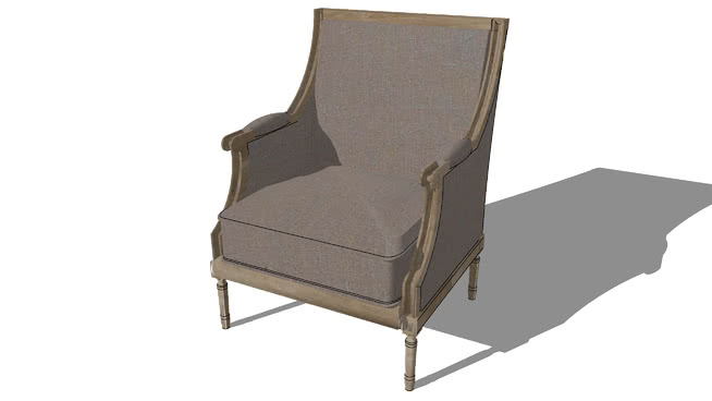 棕色的椅子卡萨诺瓦，室内模型 sketchup室内模型下载 第1张