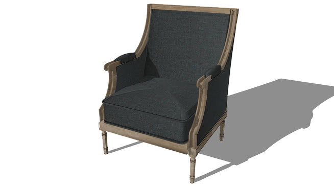 椅子卡萨诺瓦黑13224269室内模型 sketchup室内模型下载 第1张