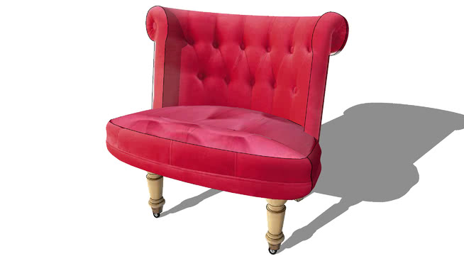 康斯坦丁玫瑰椅， 室内模型 sketchup室内模型下载 第1张