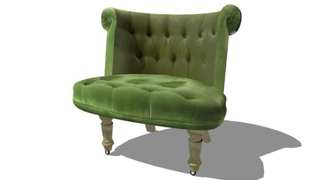 绿色椅子康斯坦丁， 室内模型 sketchup室内模型下载 第1张