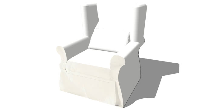 白色椅子平房， 室内模型 sketchup室内模型下载 第1张