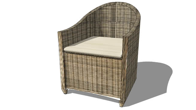 圆椅背圣拉斐尔，室内模型 sketchup室内模型下载 第1张
