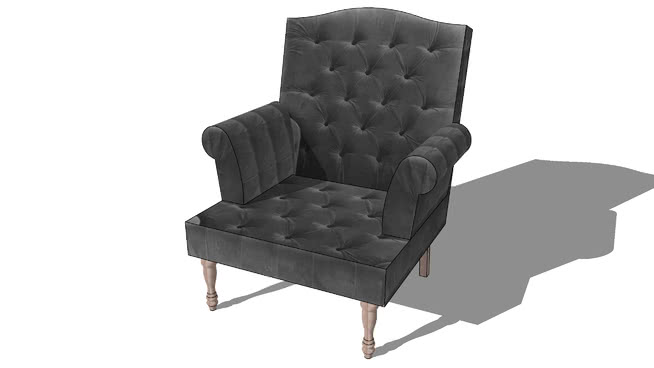 该的椅子，灰色133983室内模型 sketchup室内模型下载 第1张