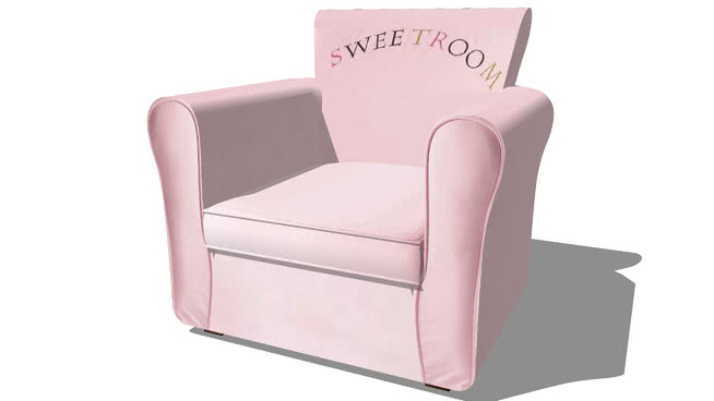孩子的房间的椅子，甜蜜的家，室内模型 sketchup室内模型下载 第1张
