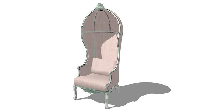 玫瑰椅婴儿车，室内模型 sketchup室内模型下载 第1张