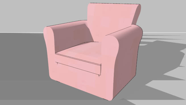 孩子用玫瑰椅，,50室内模型1373。 sketchup室内模型下载 第1张