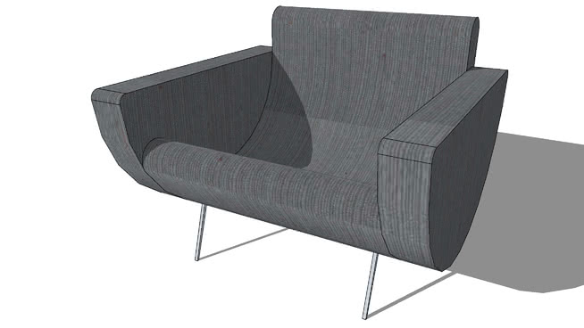 椅子guariche灰色，室内模型 sketchup室内模型下载 第1张