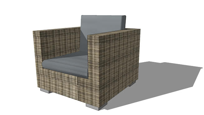 灰色的ST拉斐尔椅，室内模型 sketchup室内模型下载 第1张