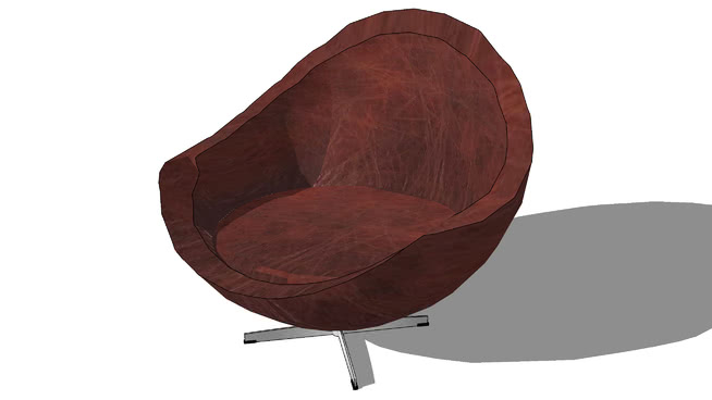 guariche棕色的椅子，室内模型 sketchup室内模型下载 第1张