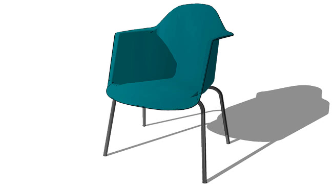 蓝色的椅子guariche cannard，室内模型 sketchup室内模型下载 第1张