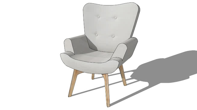 椅子的冰山灰色， 2室内模型 sketchup室内模型下载 第1张