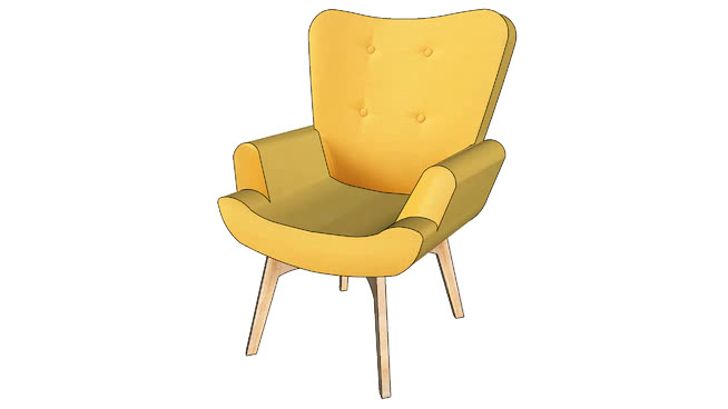 黄色的椅子的冰山，室内模型 sketchup室内模型下载 第1张