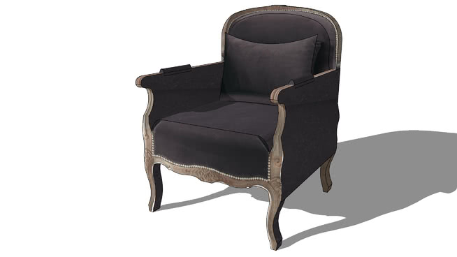 椅子详介灰色，室内模型 sketchup室内模型下载 第1张