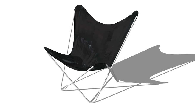 黑逍遥椅，室内模型 sketchup室内模型下载 第1张