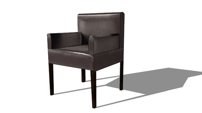 PVC椅棕色的休息室，室内模型 sketchup室内模型下载 第1张