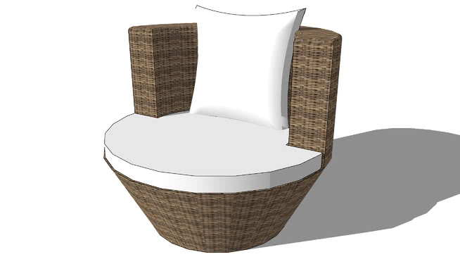 圆椅圣拉菲尔本色，室内模型 sketchup室内模型下载 第1张