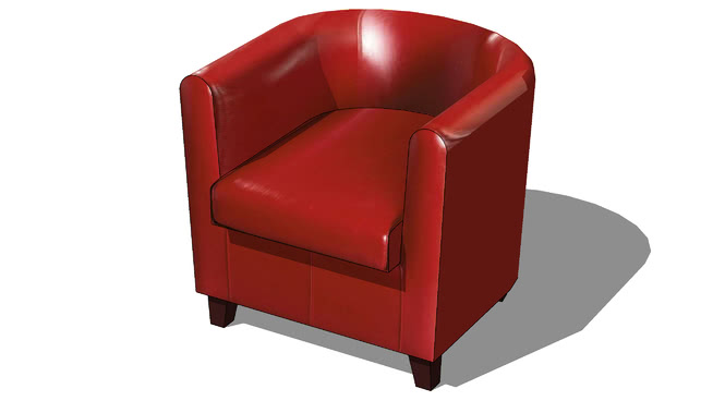 红色的椅子，楠塔基特，，室内模型。 sketchup室内模型下载 第1张