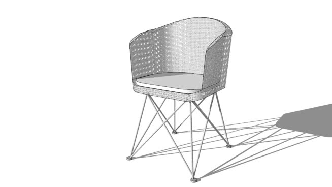 白色的帆椅，室内模型 sketchup室内模型下载 第1张