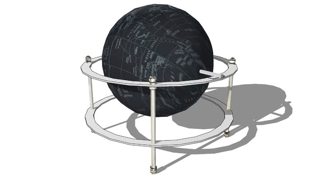 地球仪1，室内模型 sketchup室内模型下载 第1张
