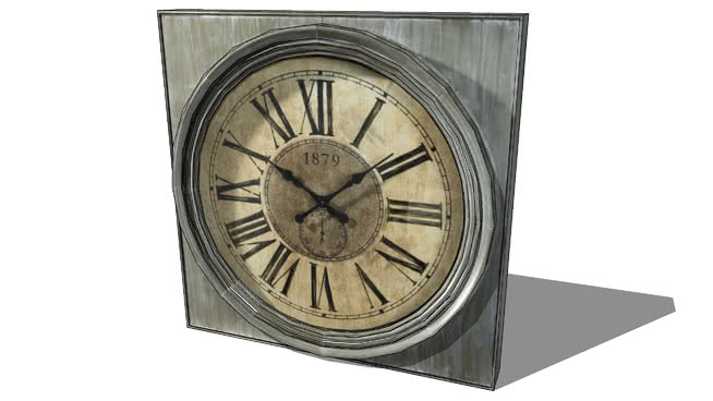 装饰时钟模型-编号175693 sketchup室内模型下载 第1张