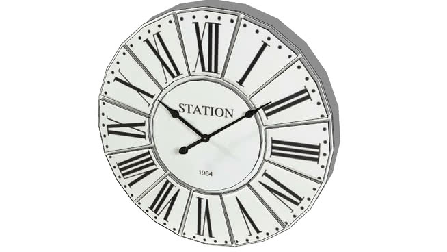 装饰时钟模型-编号175738 sketchup室内模型下载 第1张