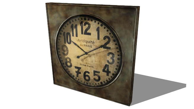 装饰时钟模型-编号175771 sketchup室内模型下载 第1张