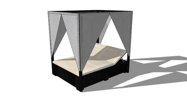 天篷床EXT迈阿密，0室内模型 sketchup室内模型下载 第1张