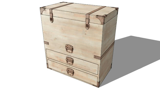 储物箱玩具箱工具箱模型-编号178271 sketchup室内模型下载 第1张