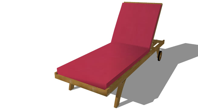 度假户外花园沙滩日光浴躺椅-编号178325 sketchup室内模型下载 第1张