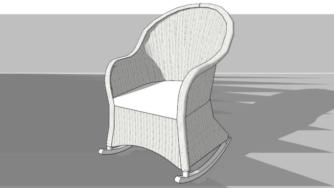 摇椅模型-编号180536 sketchup室内模型下载 第1张