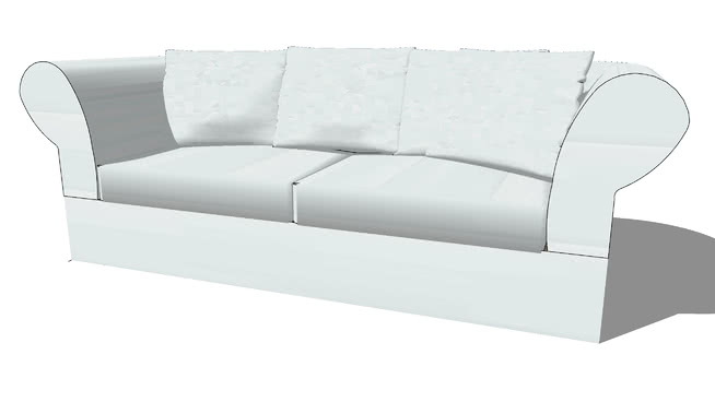 罗马，沙发的白色亚麻，，室内模型 sketchup室内模型下载 第1张